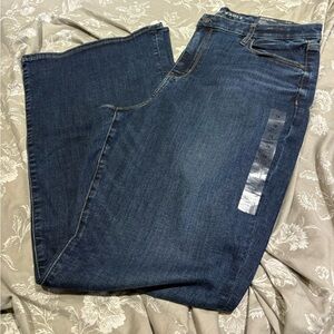NWT AE American Eagle dark wash curvy flare jeans 18 super high rise